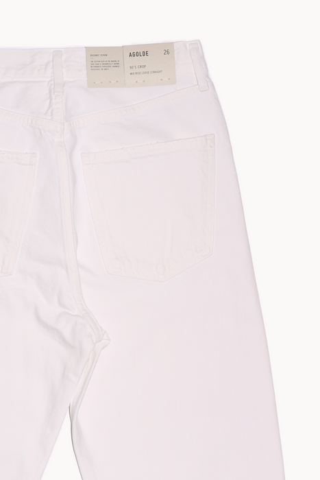 90's Crop Mid Rise Straight in Salt