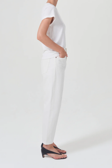90's Crop Mid Rise Straight in Salt