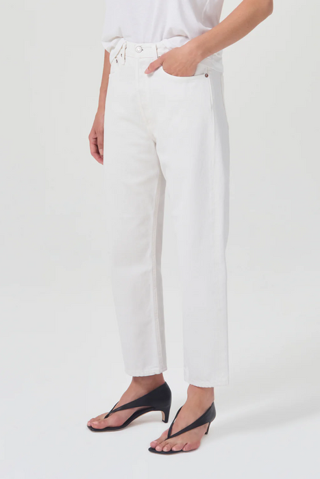 90's Crop Mid Rise Straight in Salt
