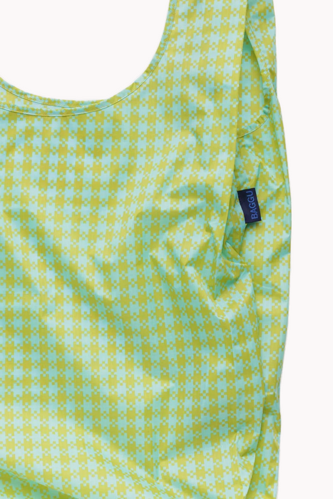 Big Baggu in Mint Pixel Gingham