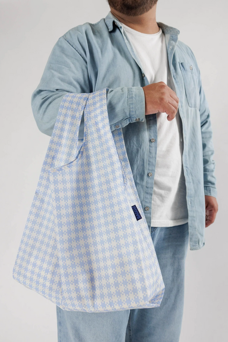 Baggu in Blue Pixel Gingham