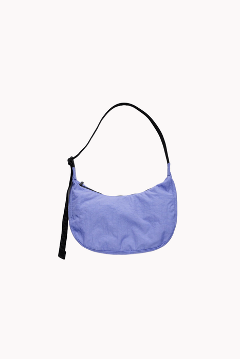 Medium Nylon Crescent Bag in Bluebell