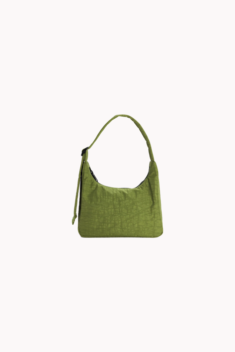 Mini Nylon Shoulder Bag in Avocado