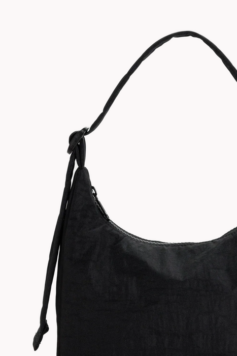 Mini Nylon Shoulder Bag in Black