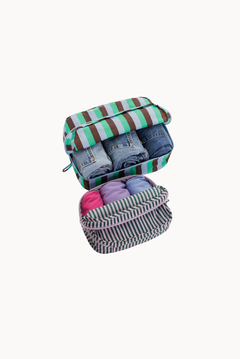 Packing Cube Set in Vacation Stripe Mix