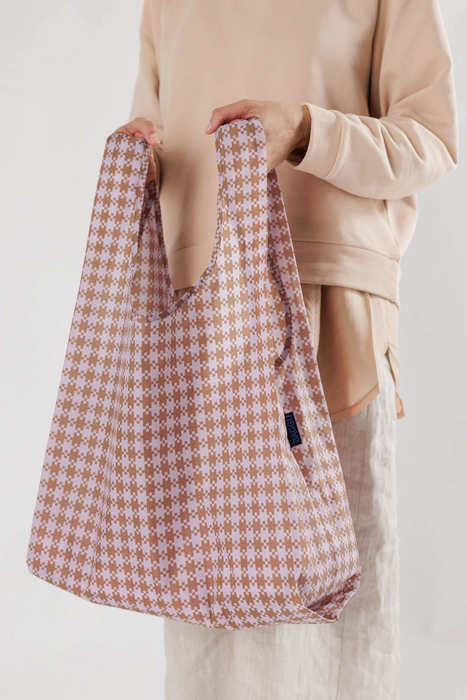 Baggu in Rose Pixel Gingham