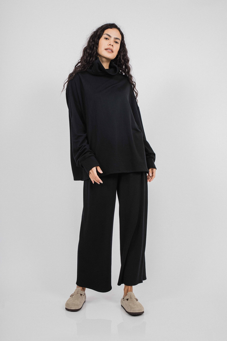 Jojo Pleat Pant in Black