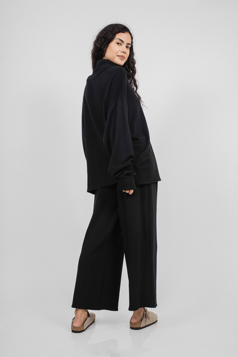 Jojo Pleat Pant in Black