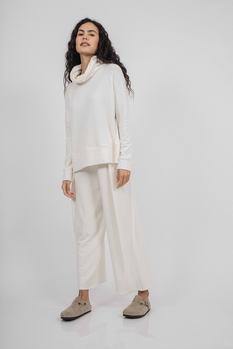 Jojo Pleat Pant in Ivory