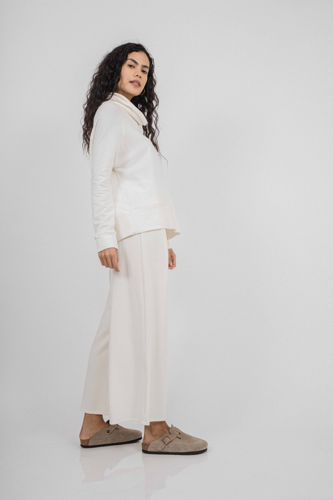 Jojo Pleat Pant in Ivory