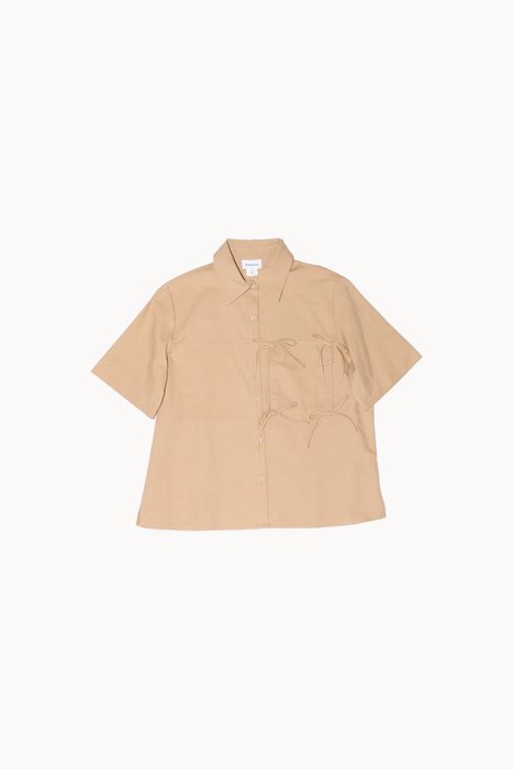 Cargo Bow Button Down Top in Nomad