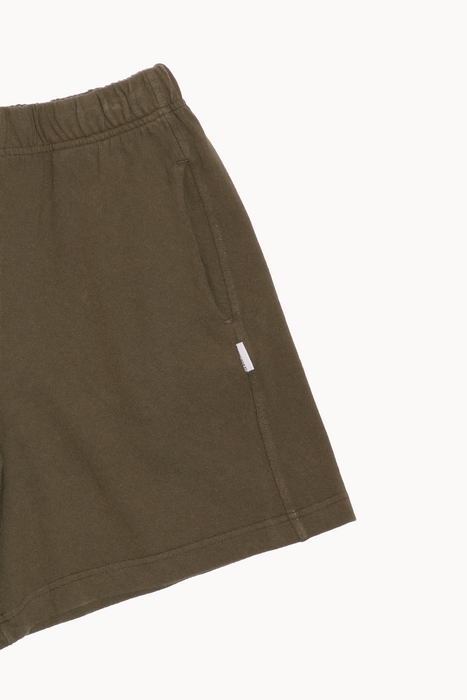 Flared Basketball Shorts in Olive Green