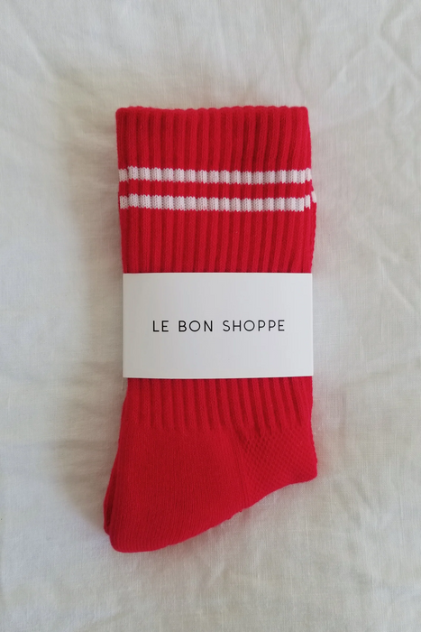 Boyfriend Socks in Red
