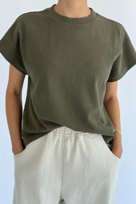 Jeanne Tee in Olive Green