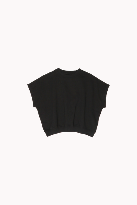 French Terry Sophie Top in Black