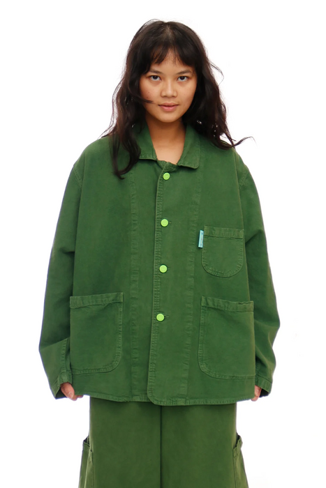 Forager Coat in Kale Green