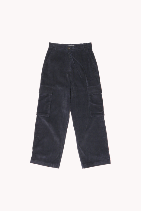 Corduroy Cargo Pants in Navy