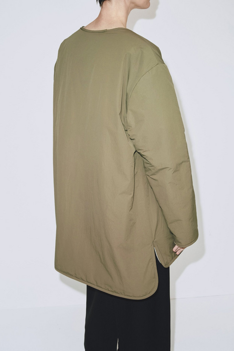 Reversible Padded Jacket in Olive/Cream