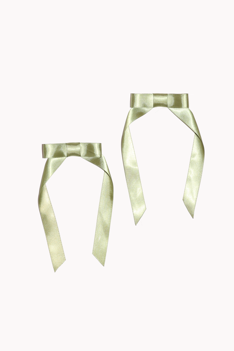Bow Clip Duo in Olive