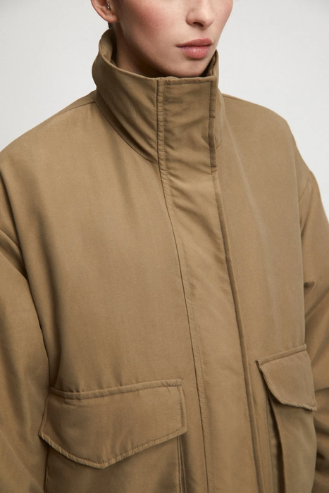 Hardin Puffer Jacket in Topo