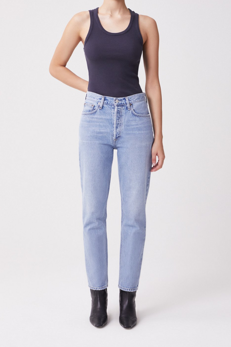 Fen Hi Rise Relaxed Tapered Jean in Dimension