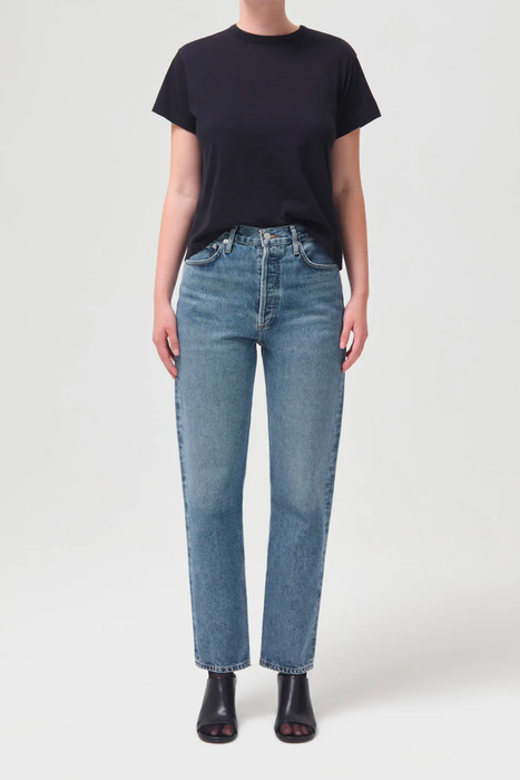 90's Pinch Waist High Rise Straight in Navigate