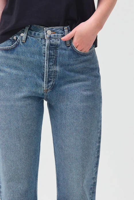 90's Pinch Waist High Rise Straight in Navigate