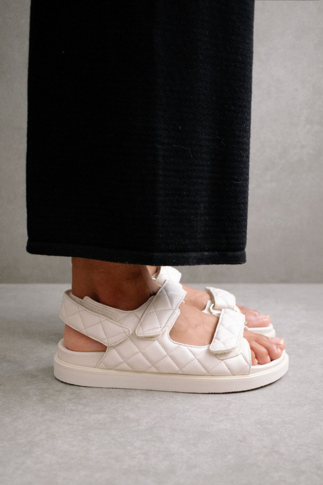 Hook-Loop Sandal in Ivory