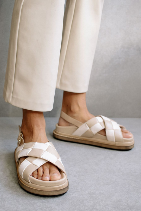 Marshmallow Scacchi in Stone Beige & Ivory