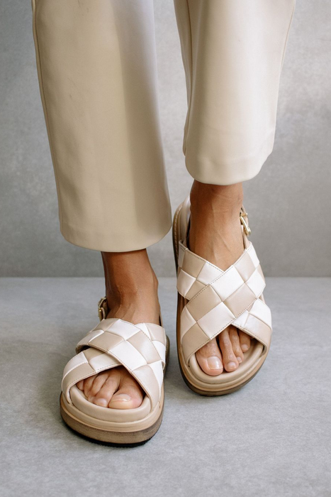 Marshmallow Scacchi in Stone Beige & Ivory