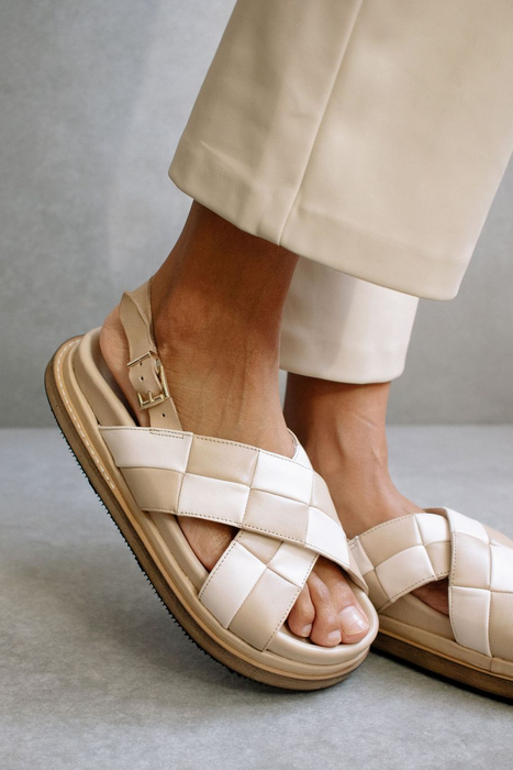 Marshmallow Scacchi in Stone Beige & Ivory
