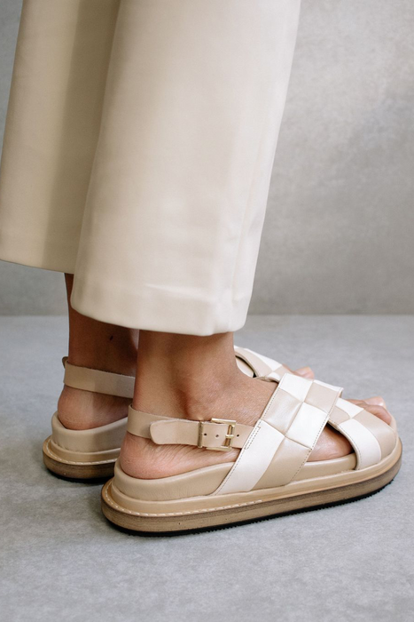 Marshmallow Scacchi in Stone Beige & Ivory