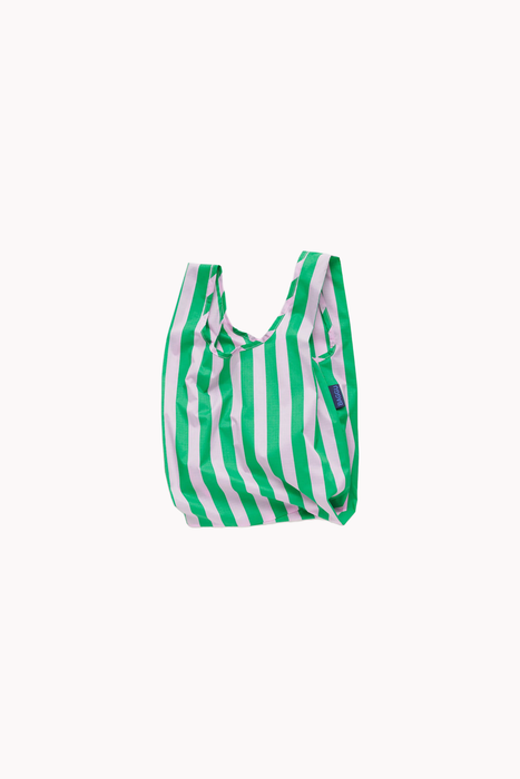 Baby Baggu in Pink Green Awning Stripe