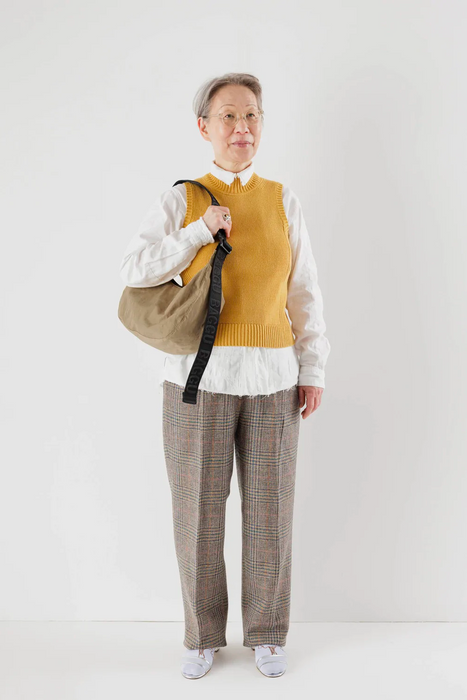 Medium Nylon Crescent Bag in Dark Khaki