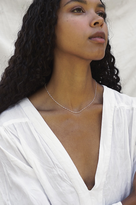 Domino Necklace in Silver