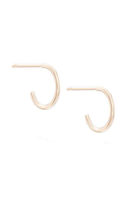 Gauze Hoops in Gold