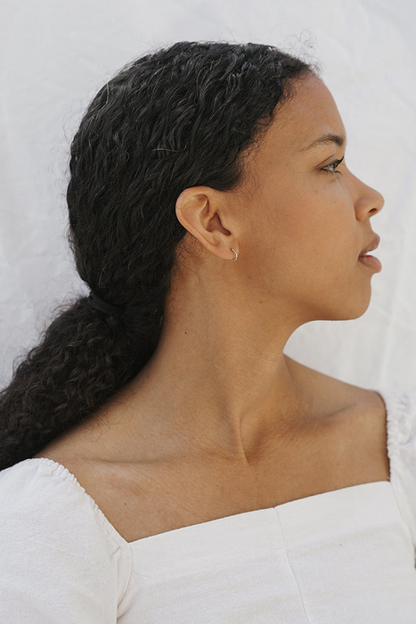 Gauze Hoops in Gold