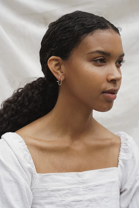 Satsuma Hoops in Silver