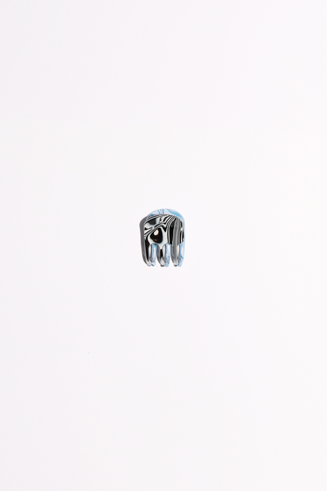 Jester Mini Claw in Marbled Black + Blue