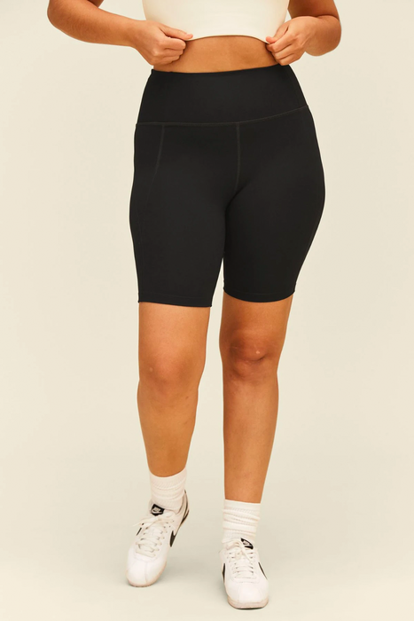 High Rise Bike Short in Black