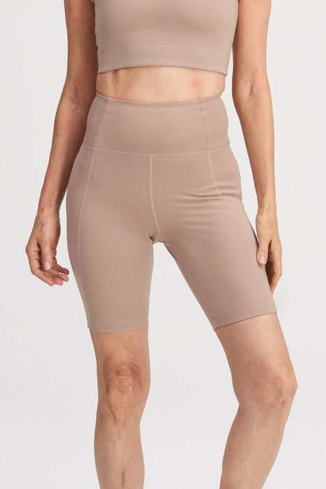 High Rise Bike Short in Quartz
