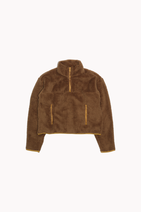 Recycled Half-Zip Fleece in Olive