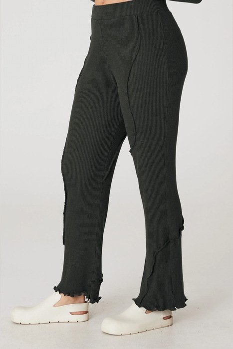 Hemp Rib Pant in Vintage Black