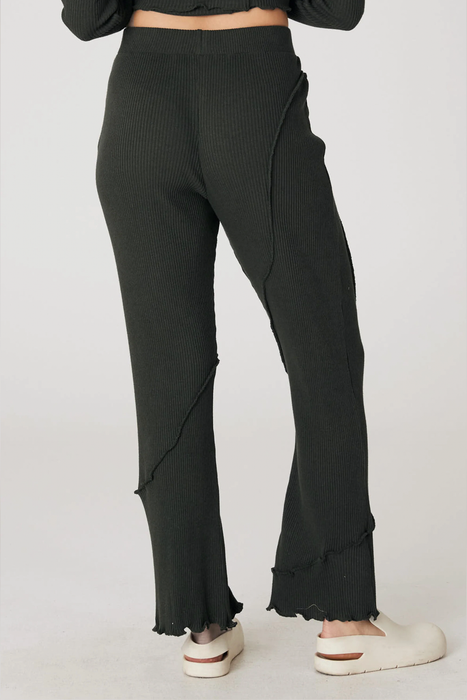 Hemp Rib Pant in Vintage Black