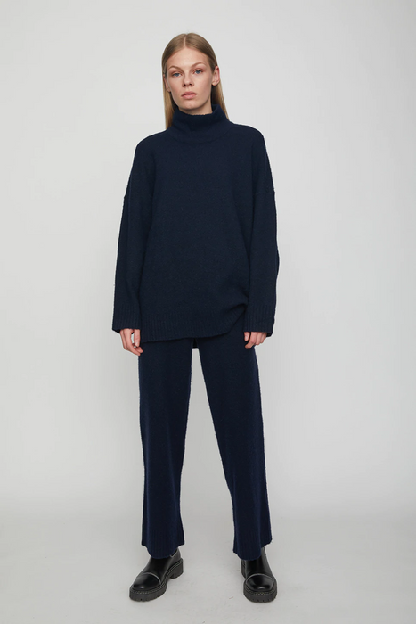 Unite Knit Trousers in Evening Blue