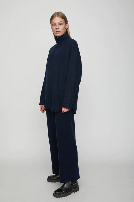 Unite Knit Trousers in Evening Blue