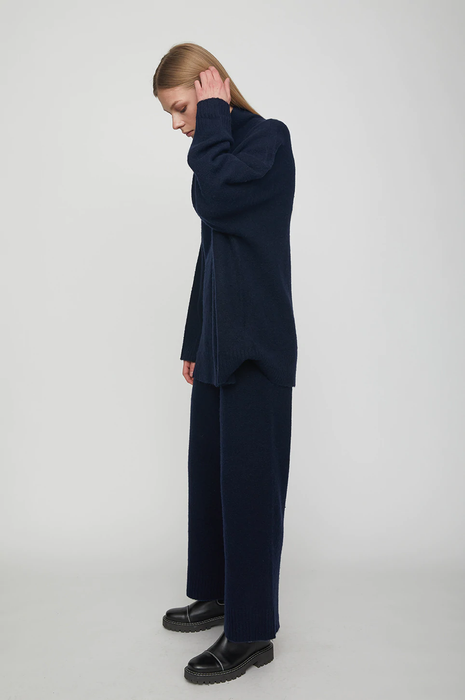 Unite Knit Trousers in Evening Blue