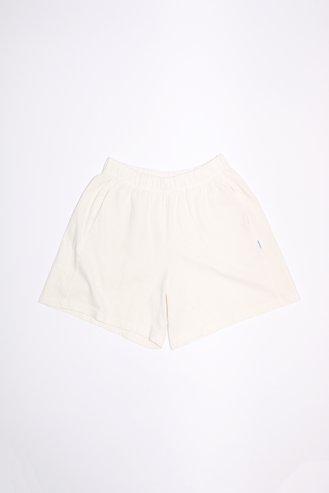 Flared Basketball Shorts in Alabaster