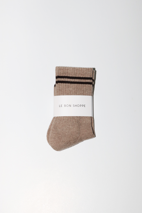 Boyfriend Socks in Latte