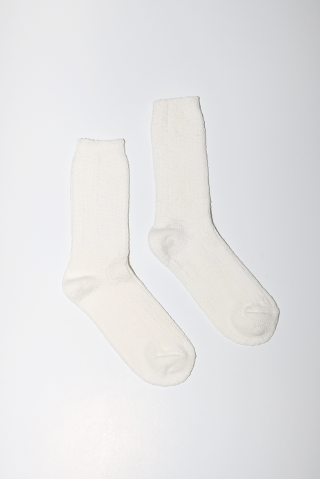 Cottage Socks in White Linen